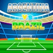 Partido de fútbol Brasil o Argentina