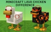 Diferencia del pollo de lava de Minecraft